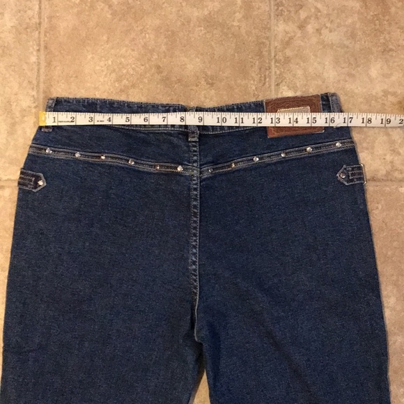 Vintage Lawman Western Studded Sim Fit Jeans Size 14 - Picture 10 of 12